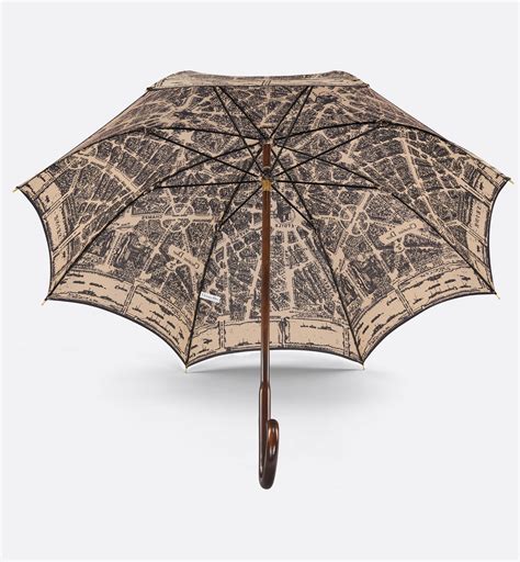 parapluie dior|Parapluie Walk'n'Dior Toile imprimée Plan de Paris beige et noire.